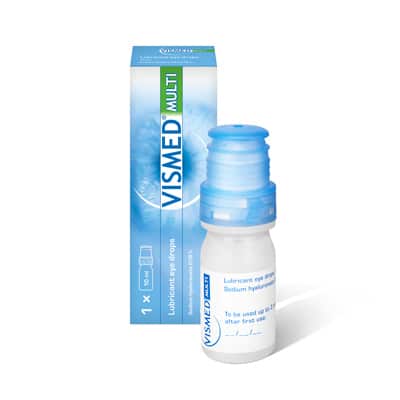 VISMED MULTI eye drops for dry eye with hyaluronic acid from TRB Chemedica Packshot